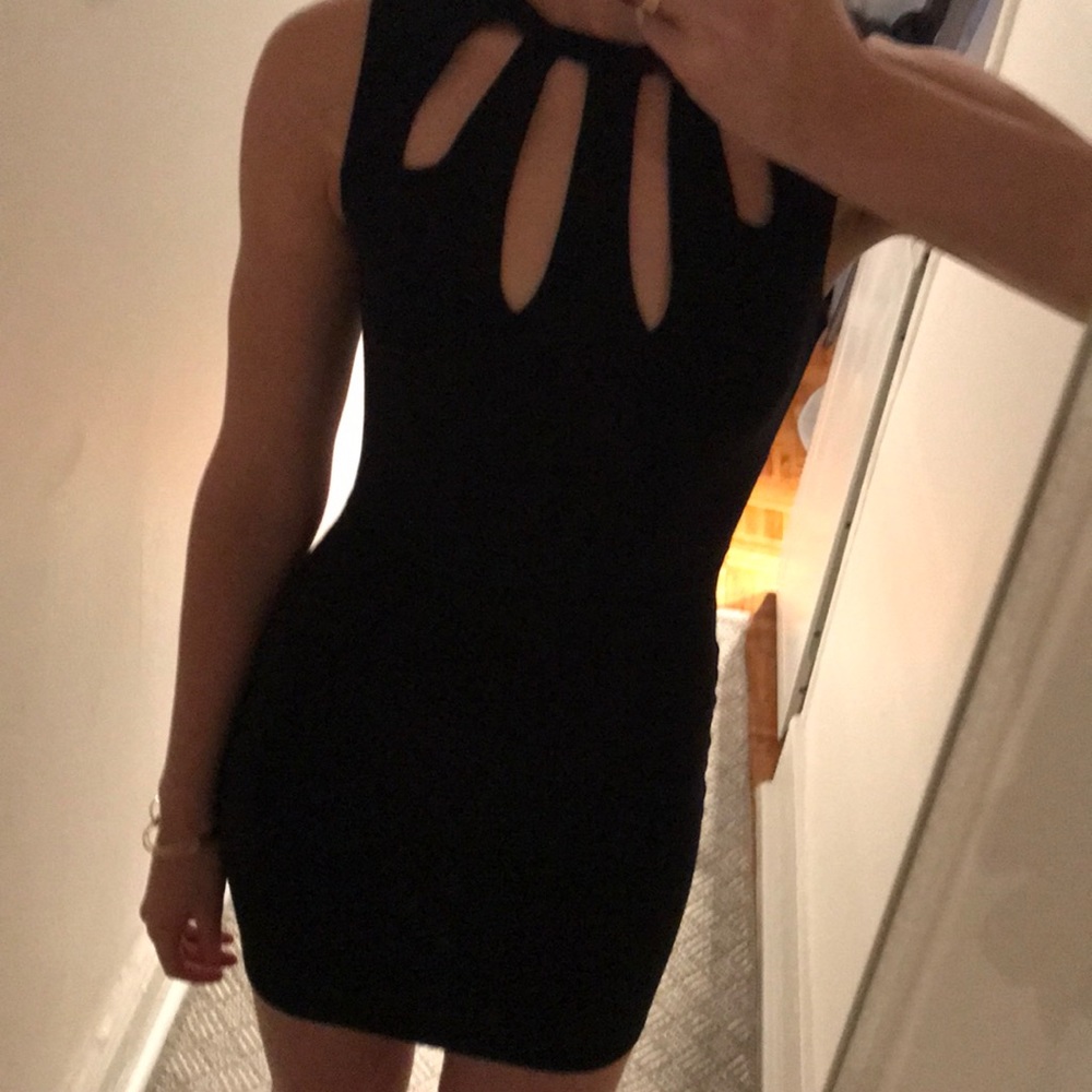 Nasty Gal Cutout black Bodycon Dress